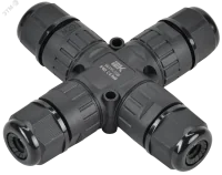Коннектор кабельный герметичный WTP-108 3 PIN IP68 IEK - foto